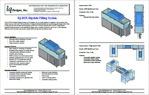 IQ-DSX dipslide filling machine flyer icon