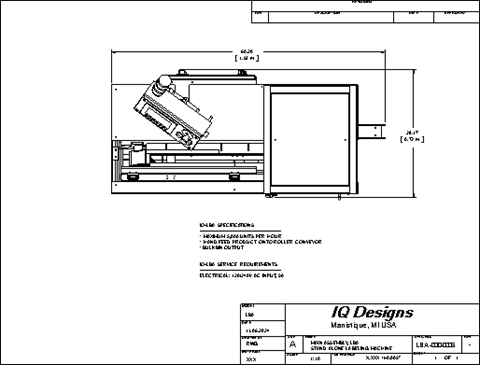 IQ-LBA standalone labeling machine drawing icon