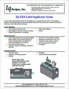 Test tube labeling machine flyer icon